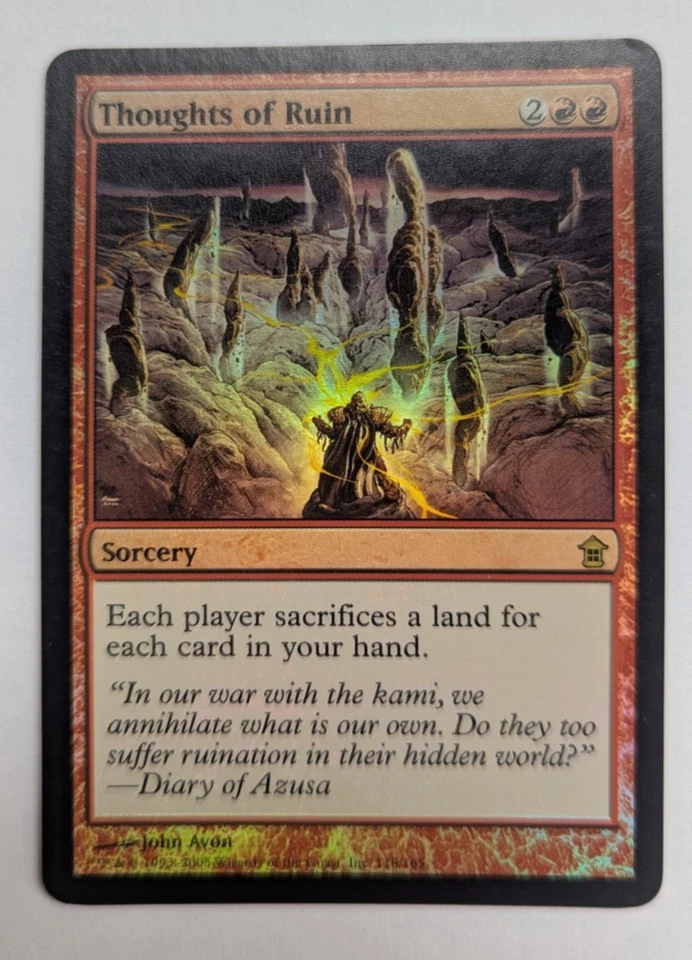 Magic Mtg FOIL Saviors of Kamigawa Thoughts of Ruin   lightly played - Image 1 of 1