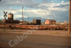 D&RGW Fishbelly Flat #6518 at Alamosa CO on 1-16-71 35mm Slide Chione (5413) - Picture 1 of 1