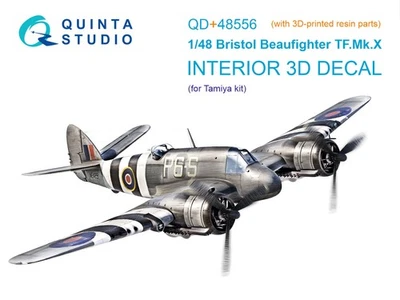 Quinta Studio 1/48 Bristol Beaufighter TF.Mk.X 3D-Interior (Tamiya) + parti 3D - Immagine 1 di 4