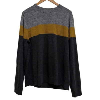 APT 9 Men Colorblock Crewneck Sweater XL Seriously Soft Acrylic Wool Blend - Image 1 of 4
