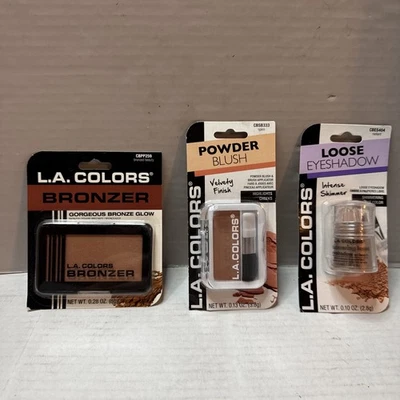 LA Colors Blush BSB333 Spice /loose eyeshadow CBES404/ Bronzer CBPP259 NEW - Image 1 of 4