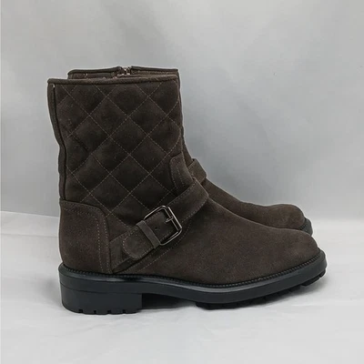 Aquatalia Gamuza Western Botines Mujeres 7M Gris Acolchado Gorpcore Senderismo Grunge Foto 1 de 4