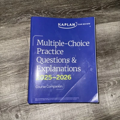 Kaplan Bar Exam MBE Multiple-Choice Practice Questions & Explanations 2025-2026 - Image 1 of 4