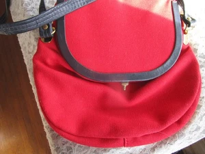 Handtasche Neu mit Etikett Pappagallo rot Canvas - Bild 1 von 8