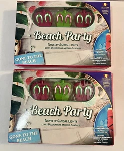 2 Boxes Beach Party Novelty Sandal Lights Indoor Outdoor Flip Flops - Picture 1 of 6