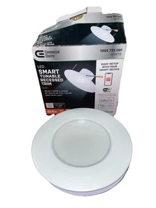 Commercial Electric 5 in./6 in Smart Hubspace Color Selectable LED Recessed Trim - Picture 1 of 2