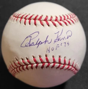 RALPH KINER SIGNED AUTOGRAPHED OMLB BASEBALL W/ COA PITTSBURGH PIRATES MLB HOF - Picture 1 of 2