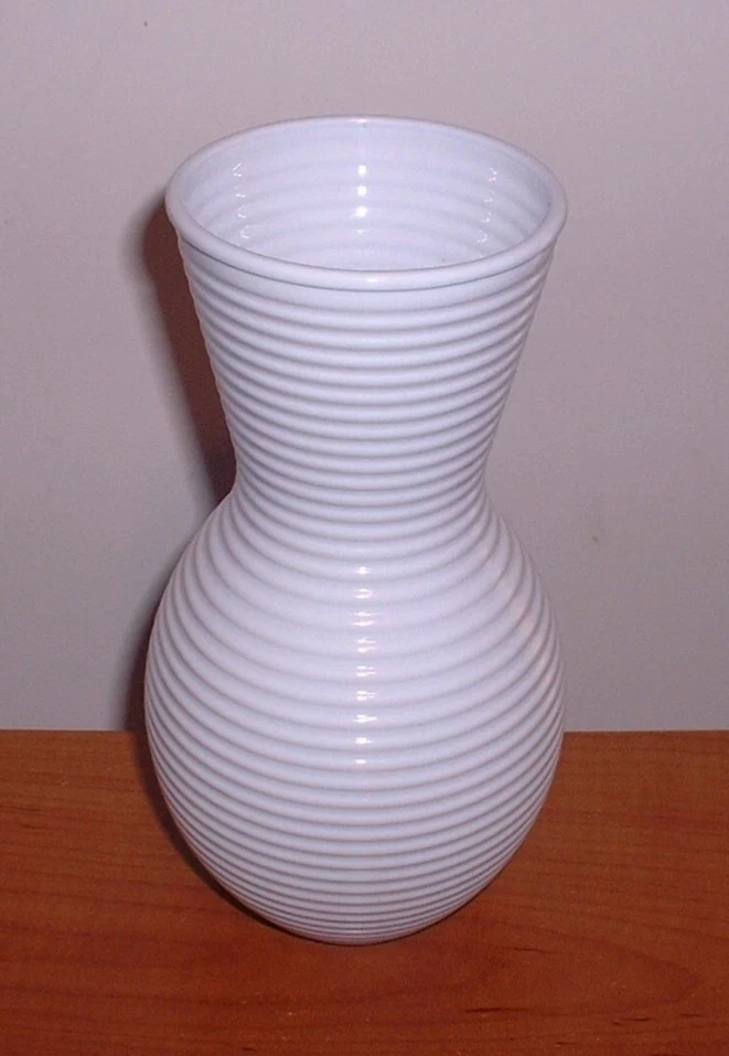 White Spiral Hard Plastic Vase Greenbrier International Home Decor - Image 1 of 1