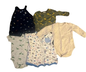 3–6M Boy Lot 5pc Hanna Andersson Carter’s Cat & Jack Rompers Tee Sweater - Picture 1 of 5
