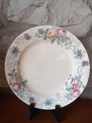  Jolie assiette plate terre de fer polychrome Printanier Bourgeois Choisy Le Roi - Photo 1/4