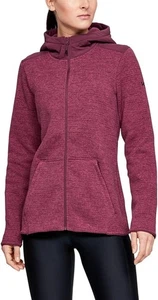 Under Armour Magenta Pink Cold Gear Zipper Zip Up Warm Hoodie Jacket Size Medium - Picture 1 of 12