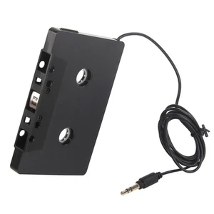 Cassette Aux Adapter For Car iPhone 3.5mm Audio Tape MP3 Player Adapter Black A - Picture 1 of 9