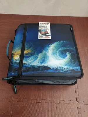 Carpeta con cremallera Case It Mighty, junta tórica de 3" con pestañas de 5 colores, azul expandible Foto 1 de 4