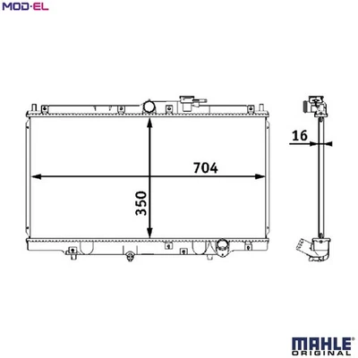 RADIATOR ENGINE COOLING CR 202 000S FOR HONDA ACCORD/V/Mk/VI PRELUDE 2.3L 4cyl - Image 1 of 4