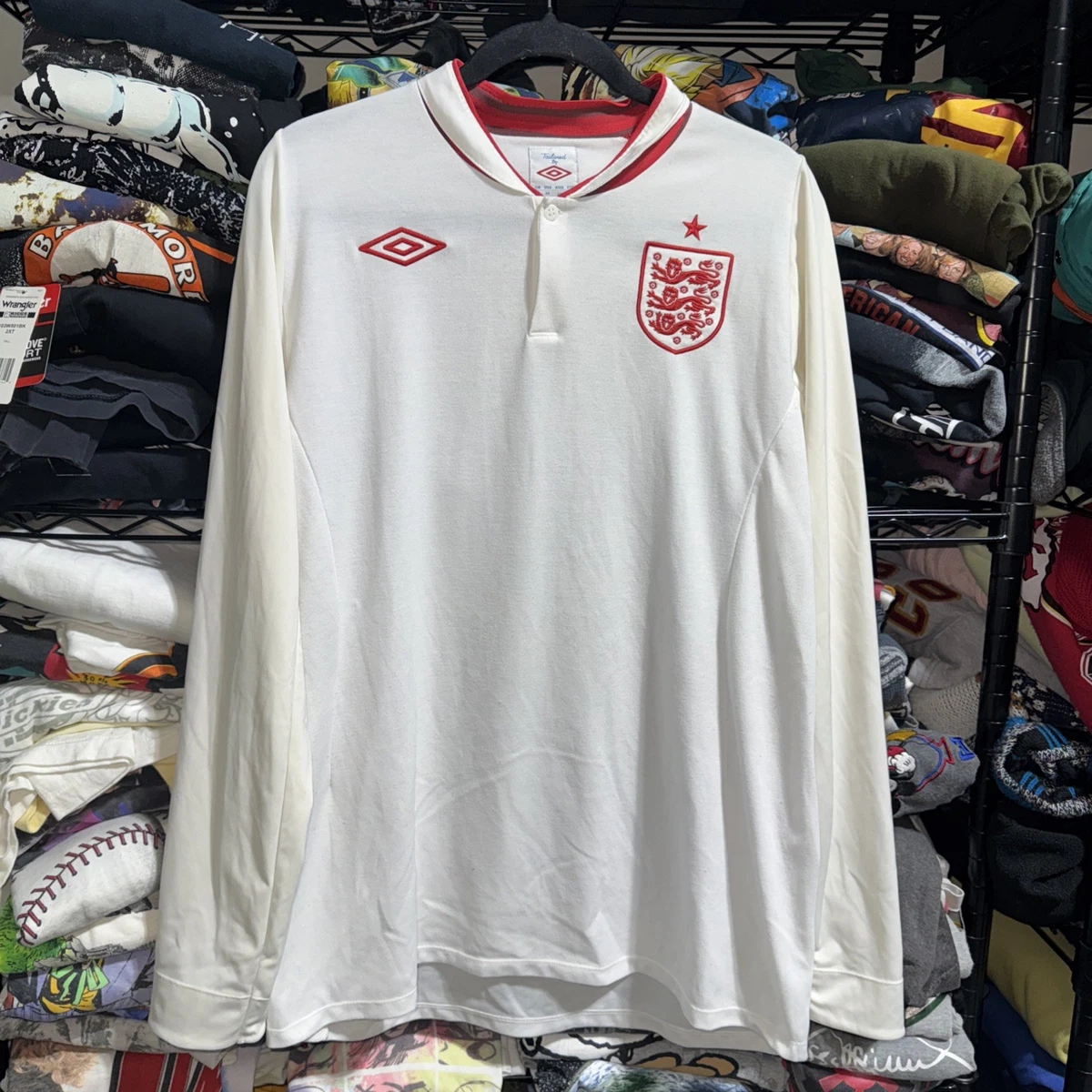 Vintage Umbro England Soccer Longsleeve Jersey Size 44 | eBay