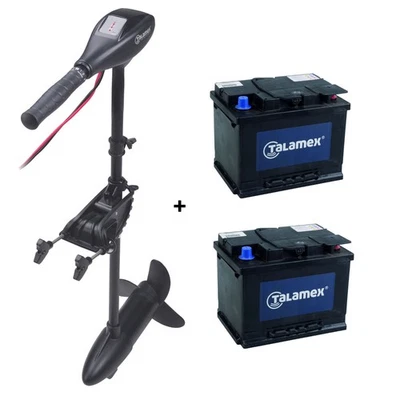 Elektroaussenborder Elektromotor Setangebot Talamex TM86 24V + 2x100Ah Akku - Bild 1 von 4