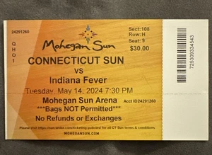 Caitlin Clark WNBA Debut Full Ticket RARE 5/14/24 FEVER - Picture 1 of 2