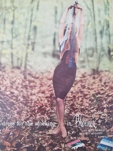 1954 dress for the stocking in Phoenix Hosiery women's fashion color AD - Picture 1 of 1