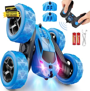 Remote Control Car, RC Cars Toys for Kids Ages 6-12, 4WD Stunt Car with LED Ligh - Picture 1 of 6
