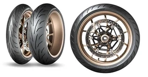 COPPIA 120/70 ZR 17 190/55 ZR 17 GOMME DUNLOP QUALIFIER CORE MOTO SPORTIVE - Imagen 1 de 2