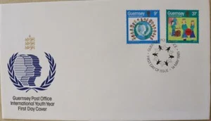 Guernsey Stamps: "International Youth Year" - First Day Cover 1985 - Picture 1 of 1