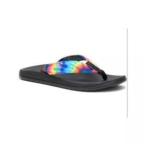Chaco Men's Flip Flops Size 13 Chillos NWT Tie Dye Colorful Sandals - Picture 1 of 6