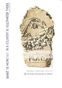 Plato Culture Standards 1955 cotización y arte Constantine Nivola CCA anuncio impreso vintage - Imagen 1 de 1