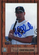 1998 Delmarva Rockfish VIRGIL CHEVALIER Signed Card autograph AUTO red sox