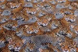 Stoff Baumwolle Rips Leopard allover Baumwollstoff Leo digital beduckt - Bild 1 von 5