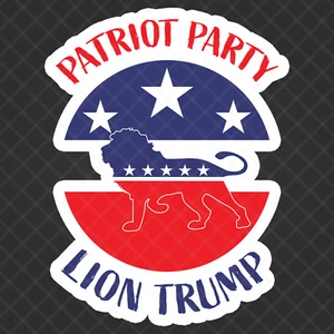 TRUMP Patriot Party 2024 Sticker | Lion Logo MAGA LION DECAL | Waterproof - Picture 1 of 5
