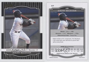 2008 Razor Signature Series Black /200 Jeremy Beckham #57