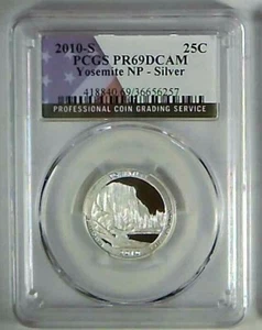 2010-S 25C ATB Quarter Yosemite PCGS PR69 DCAM 90% Silver 22ltrc0101 - Picture 1 of 2