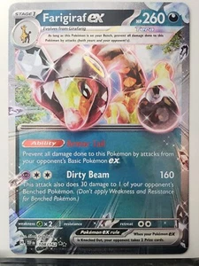 Tarjeta Pokémon EX HOLO Farigiraf 108/162 NM/M Fuerzas Temporales $2 Envío Combinado - Imagen 1 de 2