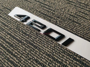 Gloss Black Style For BMW 4 420i Badge Rear Trunk Tailgate Emblem Decal Sticker - Picture 1 of 4