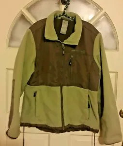 Women's FREE COUNTRY Light Green & Gray Fleece Jacket Size M - Picture 1 of 6