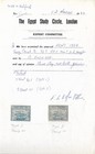 Egypt - 1868 Suez Canal Co. 20c Type 1 & Type 3 with certificate