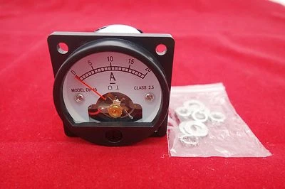 1PC DC 0-20A Analog Ammeter Panel AMP Current Meter SO45 Cutout 45mm