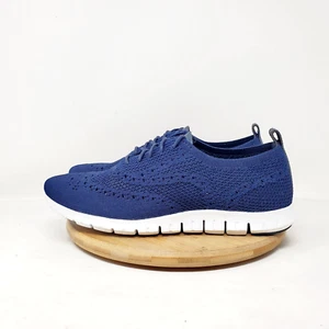 Cole Haan Zerogrand Shoes Womens 9 Blue Stitchlite Oxford Wingtip Sneaker - Picture 1 of 13