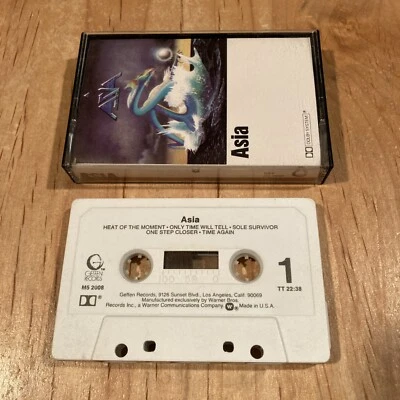Asia s/t 1982 debut CASSETTE TAPE 80s US issue yes king crimson uk elp styx saga - Image 1 of 4