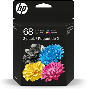 HP68 Original HP 68 Black or Tri-Color Ink Cartridges for Envy 6152e 6552e 6155e - Picture 1 of 24