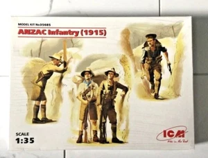 ICM 1/35 WW I ANZAC ARMY INFANTRY ( 1914 ) 4 FIGURES MODEL KIT ITEM 35685 F/S - Picture 1 of 3
