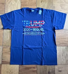 Trump 2020 The Sequel Presidential Political X-large Navy Blue Tee T Shirt New - Picture 1 of 5