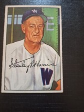 1952 Bowman Baseball Card #158 Bucky Harris EX+++ Sharp