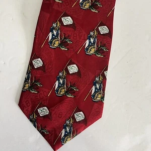 Vintage Tabasco Sauce Mens Neck Tie Golf Pattern 100% Silk Tie Made in USA - Picture 1 of 3
