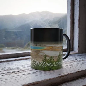 Color Changing! Yellowstone National Park ThermoH Morphin Ceramic Coffee Mug - Picture 1 of 9