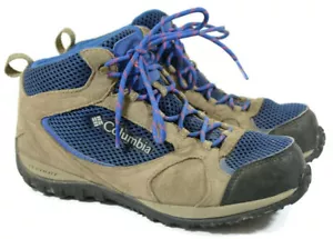 Columbia Waterproof Omni Grip Womens Sz 5 TechLite Hiking Trail Boots Brown Blue - Picture 1 of 11