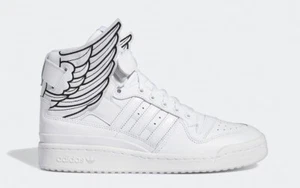 Size 7.5 - Adidas Men’s Wings 4.0 x Jeremy Scott, Cloud White/Black. - Picture 1 of 7