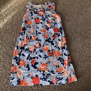 Talbots Women’s sleeveless dress 12 Business Casual Beach Preppy Stretch Floral - Picture 1 of 7