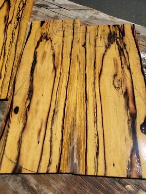 Black And White Ebony guitar top wood or bass figured wood 4 luthier - Image 1 of 4