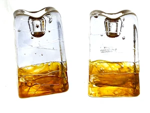 Candelabros obelisco de vidrio arte azafrán Glasslight Studio Joel & Candace Bless - Imagen 1 de 12